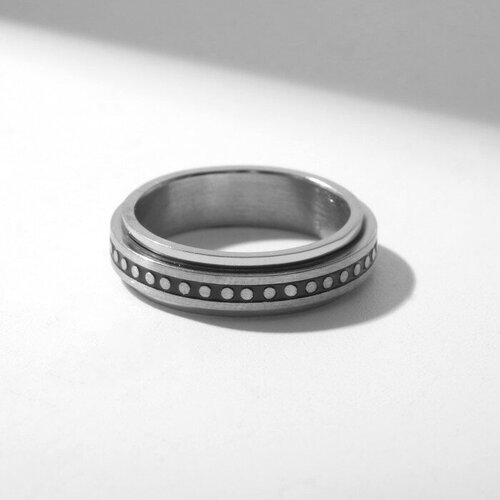 Кольцо, размер 16, серебряный кольцо многоточие крутящееся цвет серебро 16 размер