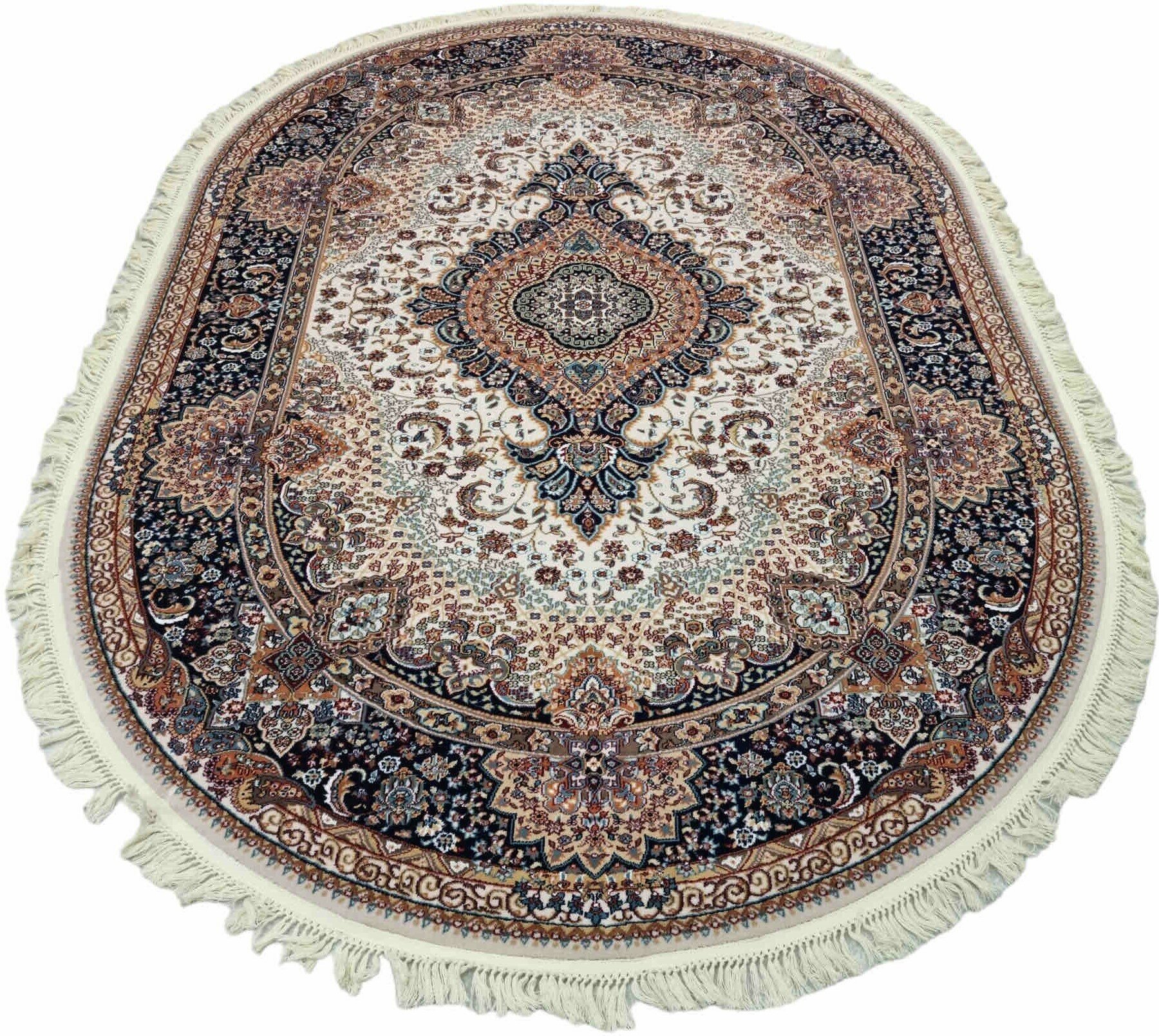 Ковер D414 Овал CREAM-NAVY - коллекция SHAHREZA 2.00x2.85