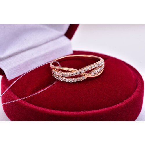 Кольцо Без бренда красное золото, 585 проба, бриллиант, размер 18