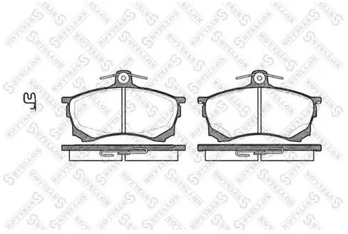 Колодки дисковые п. Mitsubishi Carisma 1.6/1.8/16V/GDi/1.9TD 95-06, 593000BSX STELLOX 593 000B-SX