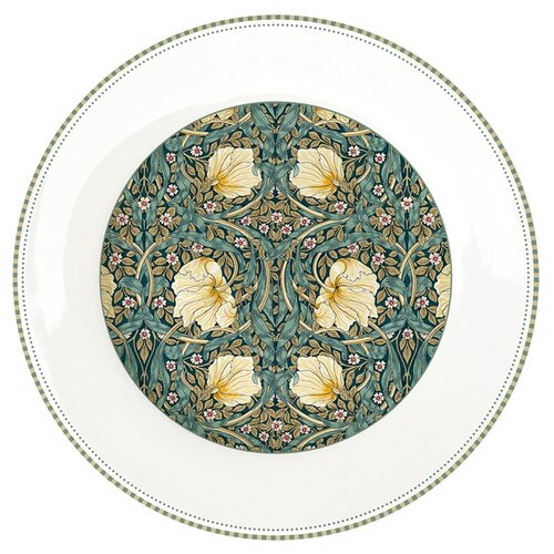 фото Тарелка обеденная easy life (темно-зелёный) "уильям моррис" без инд.упаковки, фарфор, 26.5 см (el-r0942_wilb)