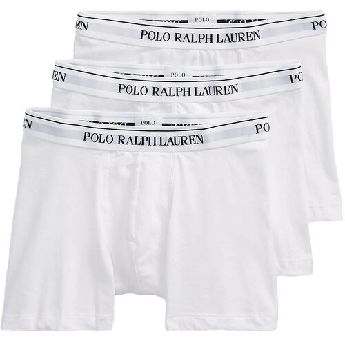 Трусы брифы Polo Ralph Lauren, средняя посадка, размер M, белый, 3 шт.