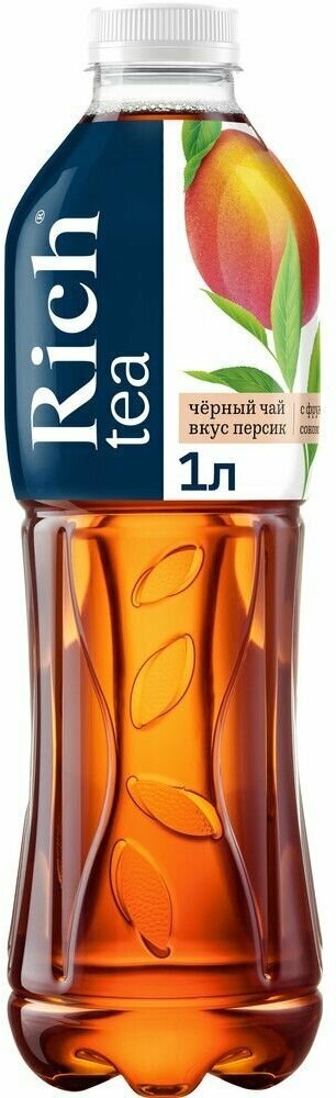 Чай Rich Tea холодный черный персик, 1л, 8 шт