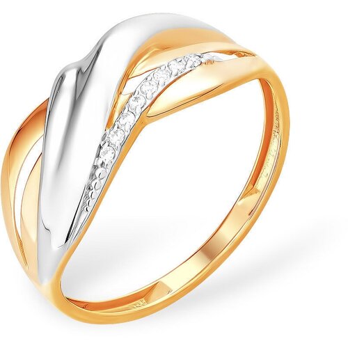 Кольцо Яхонт, золото, 585 проба, фианит, размер 19, бесцветный кольцо обручальное diamant online золото 585 проба фианит размер 19 5