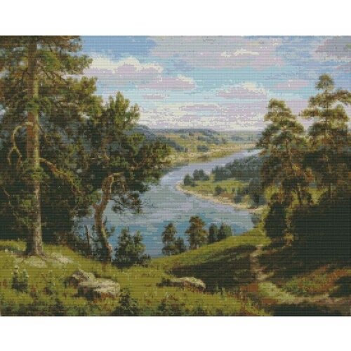 Вышивка крестиком 46х56 - Лесной пейзаж Природа