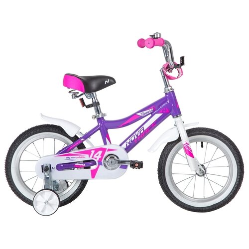 фото Детский велосипед novatrack novara 14 (2020) лиловый (требует финальной сборки)