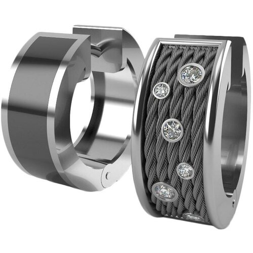 Серьги GRAF КОЛЬЦОВ, серебро, 925 проба, фианит