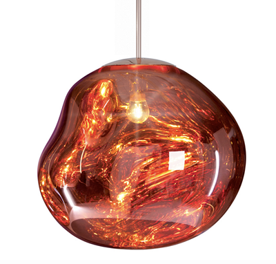 Подвесной светильник в стиле Melt by Tom Dixon (красное золото 28 см)