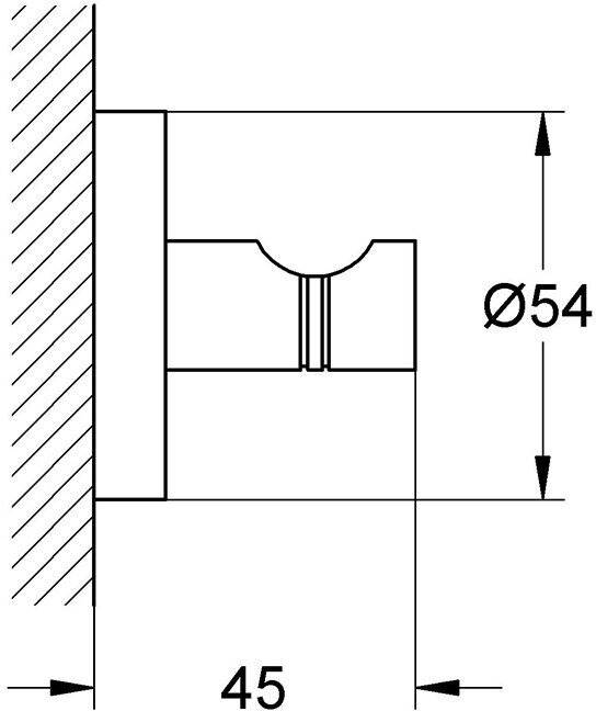 Крючок для халата GROHE Essentials, тёмный графит глянец (40364A01) - фотография № 2