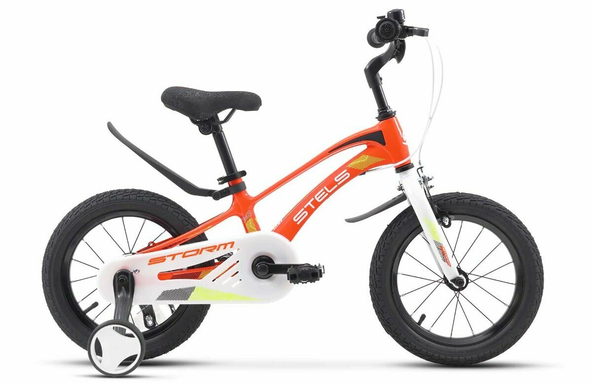 Велосипед детский STELS Storm KR 14" Z010, оранжевый/желтый