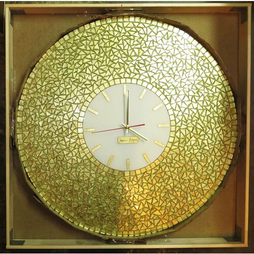 Большие настенные часы Византия Золотое Солнце белый циферблат 185000₽