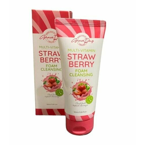 Grace Day Пенка для умывания с экстрактом клубники multi-vitamin strawberry foam cleanser, 100 мл