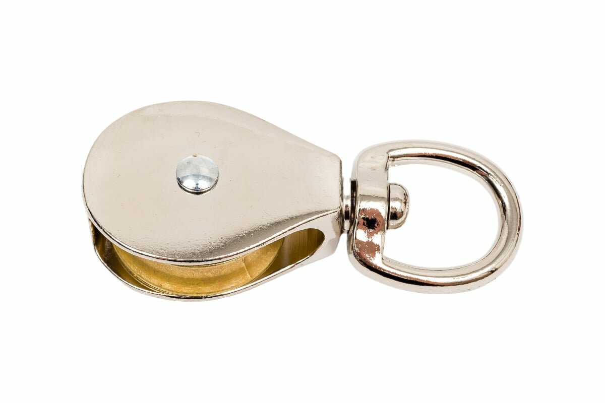 фото Bohrer Блок одинарный металл. никель 1-1/2 40мм под трос 9 мм 1 шт BOM-1-1/2