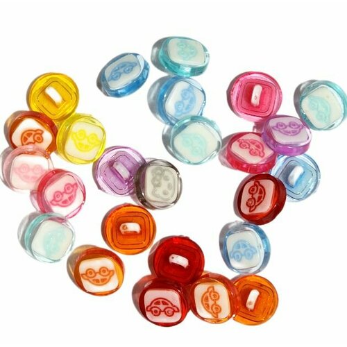 Набор разноцветных детских пуговиц 