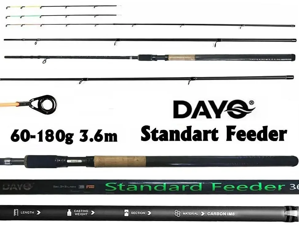 Удилище фидерное Dayo Standart Feeder, тест 60-180гр, 3.6м