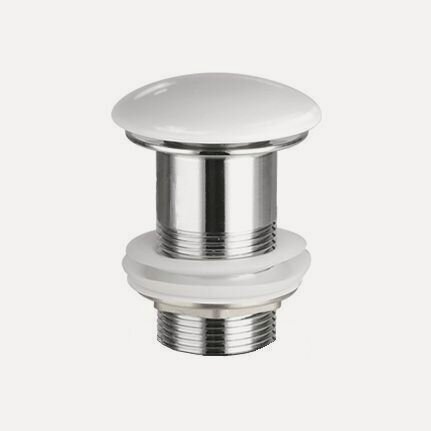 Изображение товара Донный клапан Ceramicanova CN2000 с керамической накладкой click-clack белый без перелива