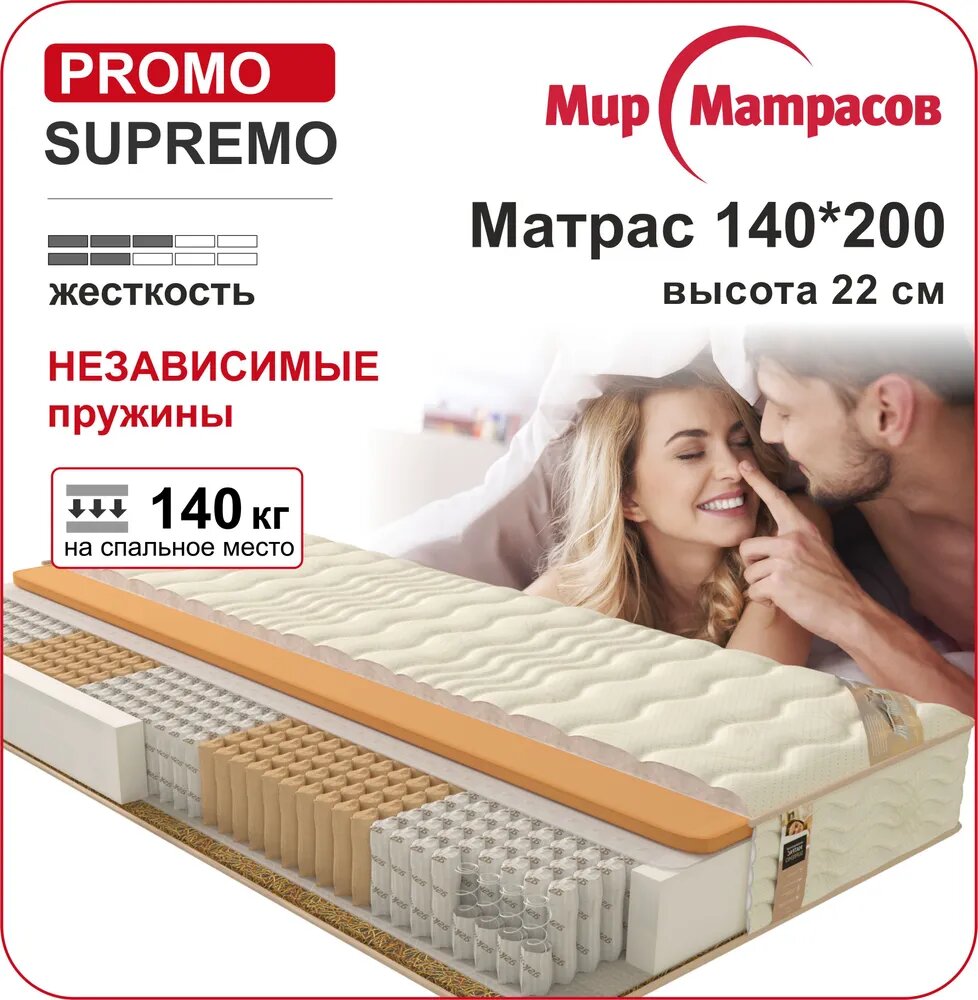 Матрас Supremo 140*200 Мир Матрасов пружинный ортопедический
