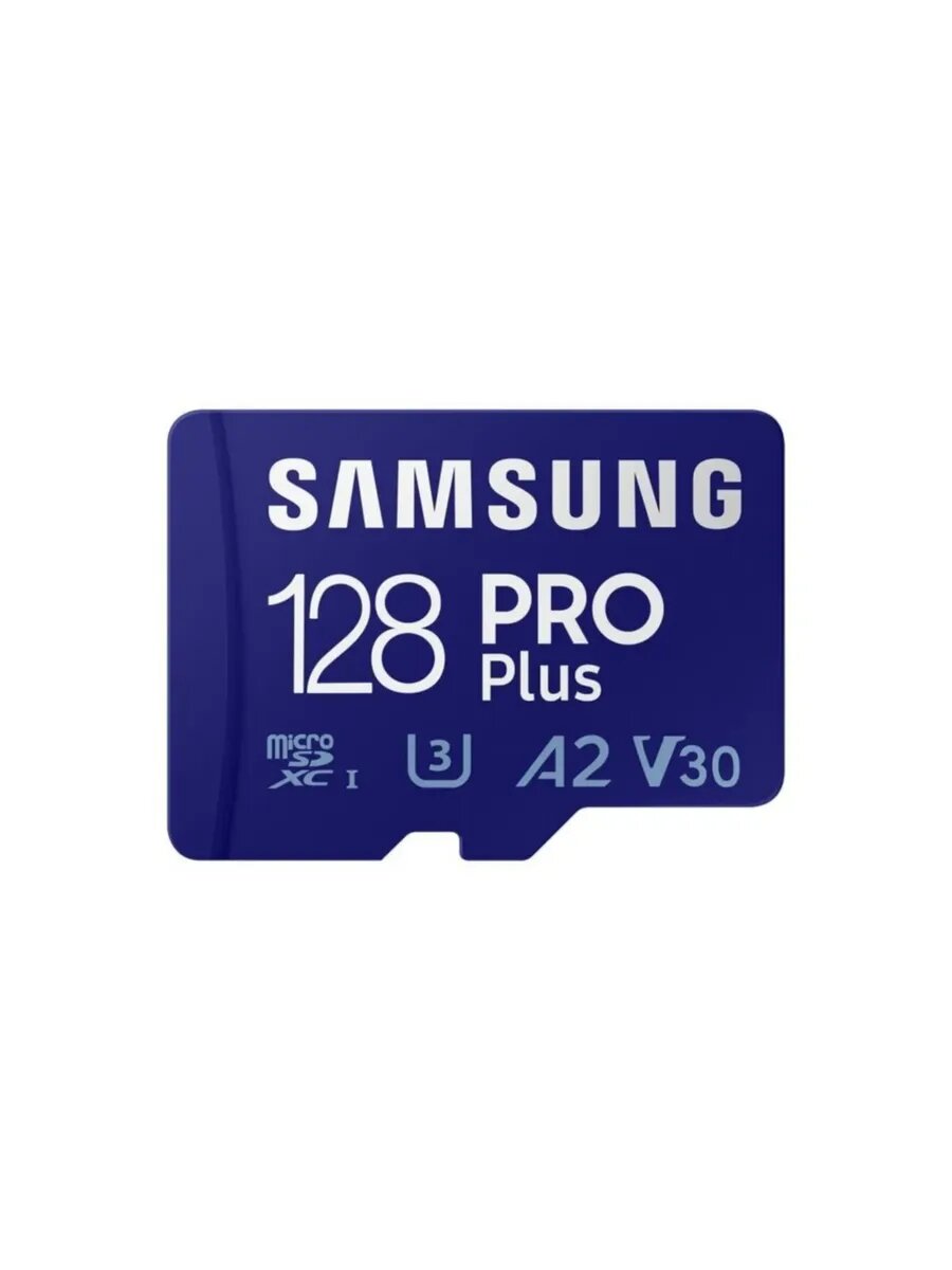 Карта памяти Samsung PRO Plus, 128 Gb, microSD, SD-адаптер в комплекте