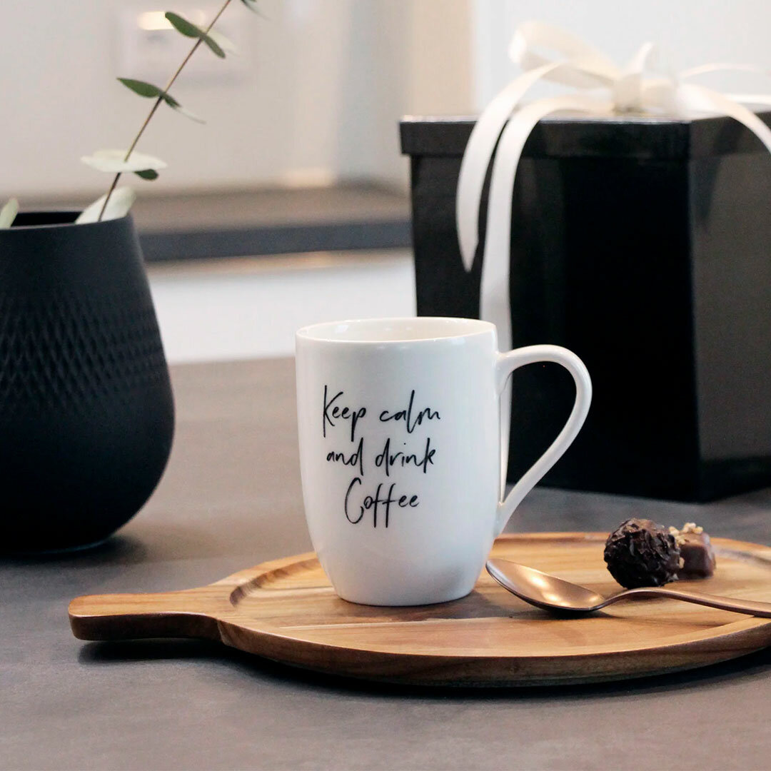 Кружка для чая и кофе 340 мл, Keep calm and Drink Coffee, Villeroy & Boch, Премиум-Фарфор