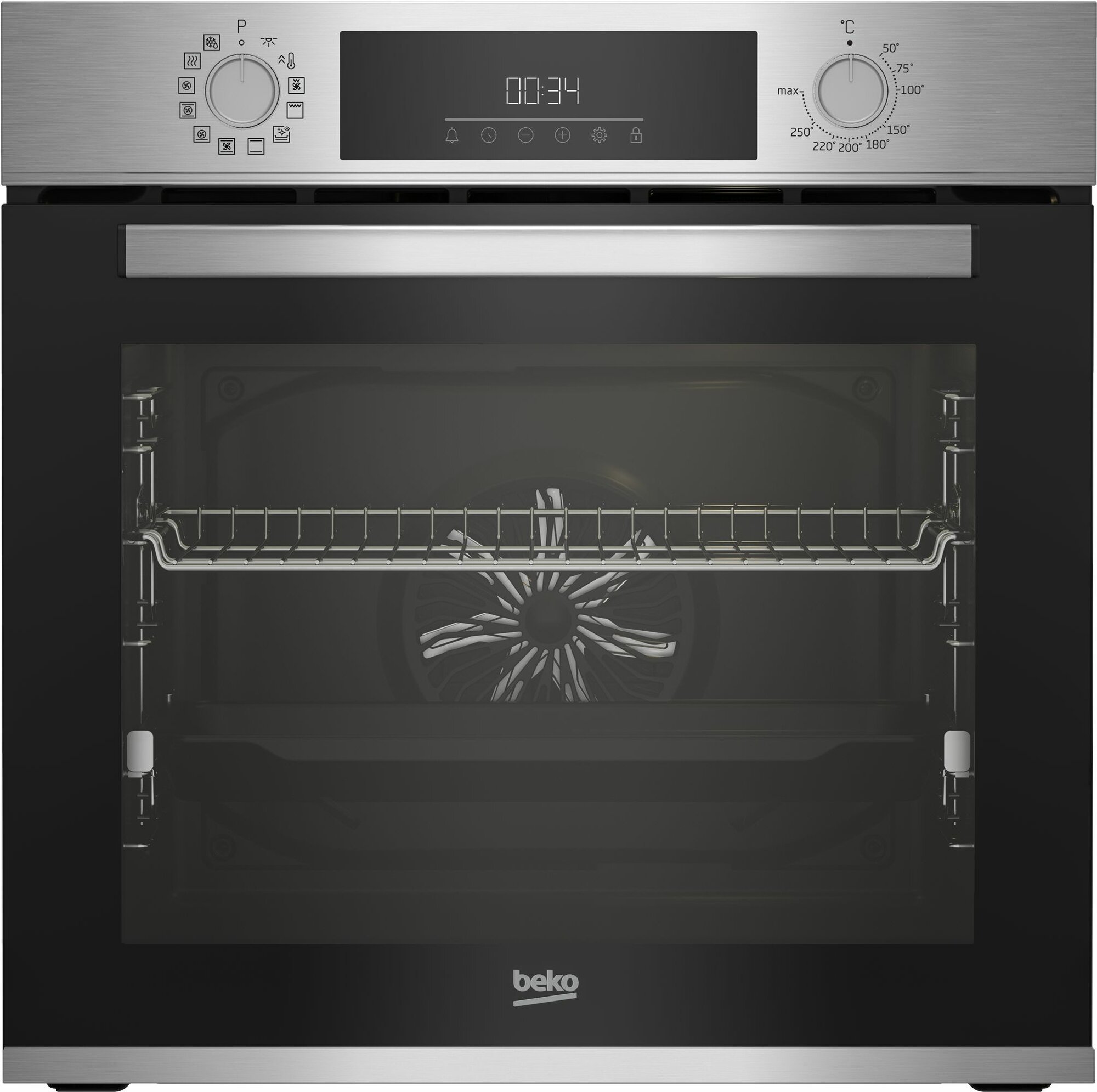 Встраиваемый духовой шкаф Beko BBIM12302X, 12 режимов, гриль