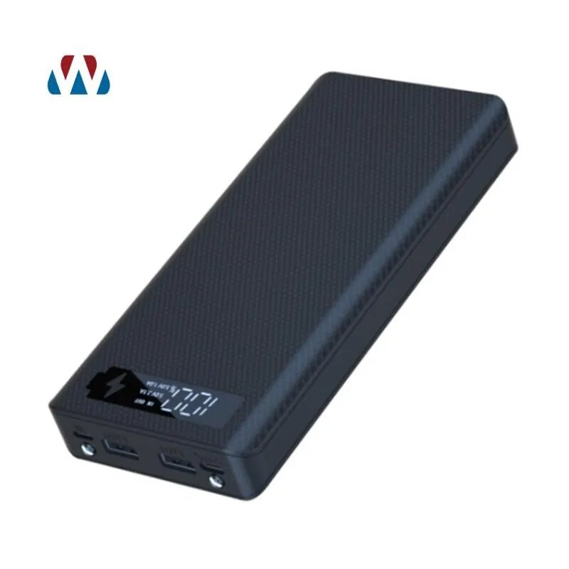 H9(VVTTDDU))8X18650 Зарядное устройство совместим с аккумулятора Power Bank Держатель DIY Shell Dual USB 18650 Аккумулятор хранения, стандартная зарядка черного цвета