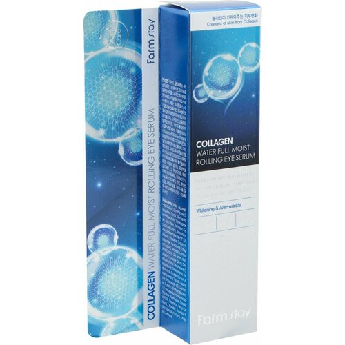 Cыворотка для кожи вокруг глаз Collagen water full moist rolling eye serum 25мл лифтинг сыворотка для кожи вокруг глаз с коллагеном collagen water full moist rolling eye serum 25мл