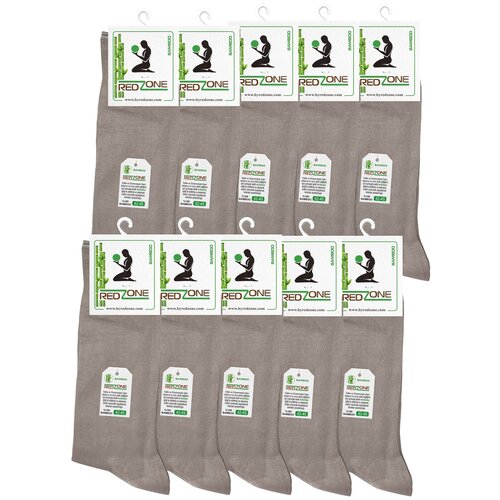 фото Носки redzone мужские, комплект носков - 10 пар, бамбук, темно-бежевые, р. 42-45