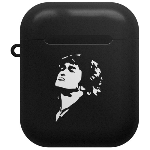 фото Чехол для airpods "цой жив", чёрный uncle dad