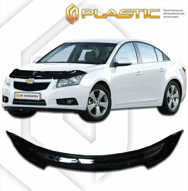 Дефлектор капота для Chevrolet Cruze седан 2009-н. в. Classic черный