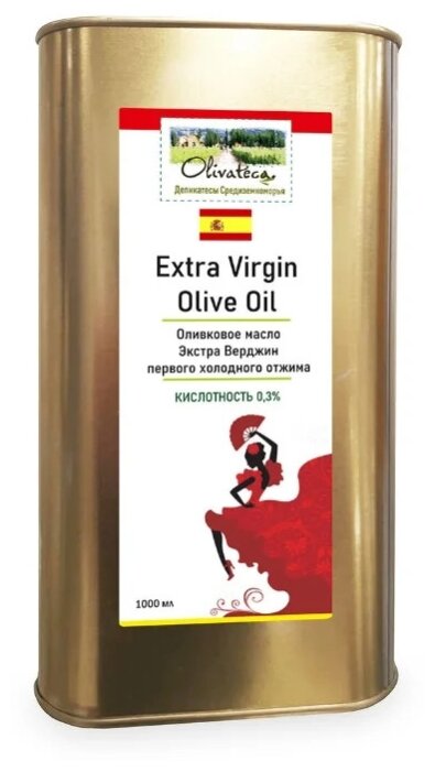 OLIVATECA Масло оливковое Extra Virgin, жестяная банка