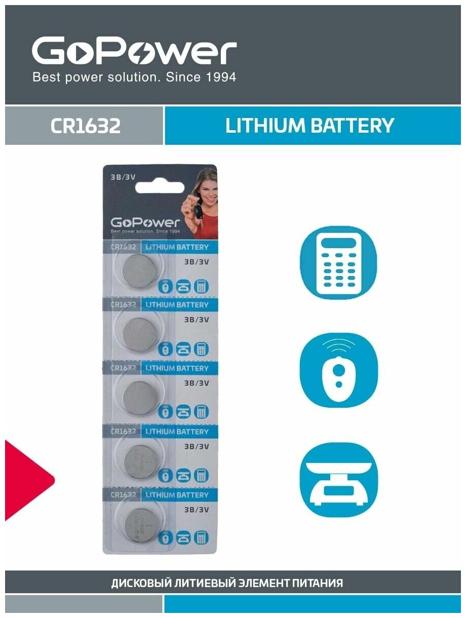 Батарейка CR1632 Lithium 3V