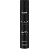 Лак для волос OLLIN STYLE ультрасильной фиксации без отдушки 400мл