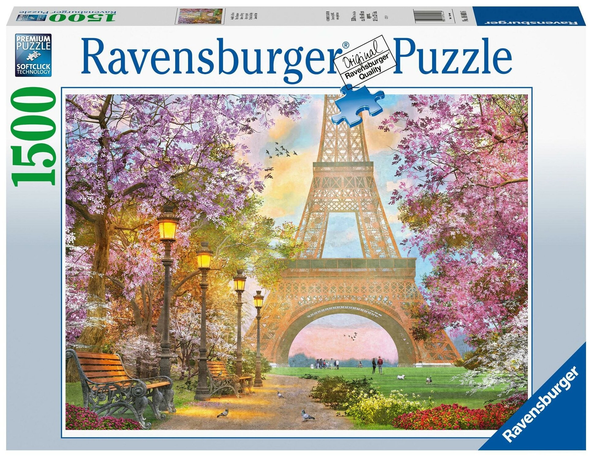 Пазл Ravensburger "Романтика Парижа", 1500 элементов - фото №1