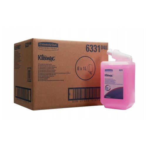 Kimberly-Clark Professional Жидкое мыло в картридже Kleenex Everyday Use розовое цветы, 6 шт., 1 л жидкое мыло kimberly kleenex 6331 6 шт x 1000 мл