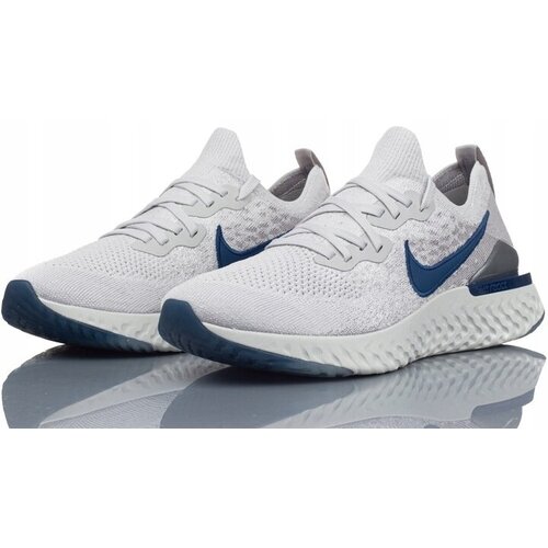 Кроссовки NIKE Epic React Flyknit 2, размер 7 US, белый, серый