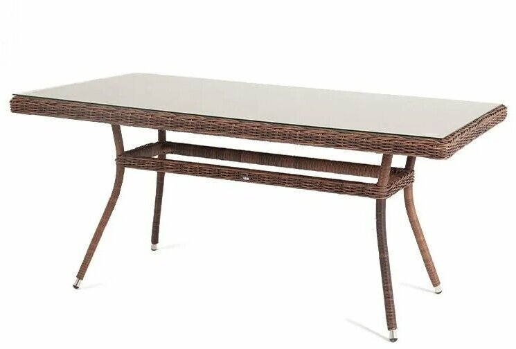 Стол обеденный Латте обеденный стол из искусственного ротанга 140х80см, цвет коричневый