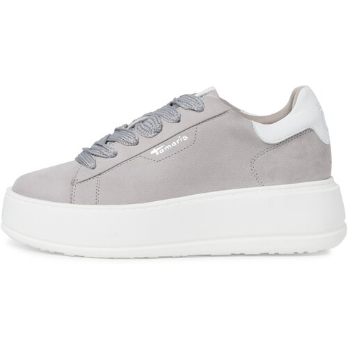 фото Полуботинки tamaris, размер 40 ru, серый, бежевый