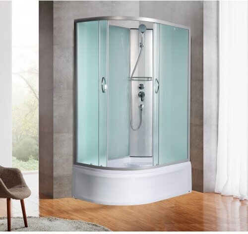 фото Душевая кабина River Nara 90x80 10000008782 стекло матовое, профиль матовый хром, правая
