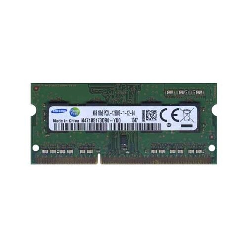 Оперативная память Samsung 4 ГБ DDR3L 1600 МГц SODIMM CL11 M471B5173DB0-YK0D0 оперативная память transcend 4 гб ddr3l 1600 мгц sodimm cl11 ts512msk72w6h