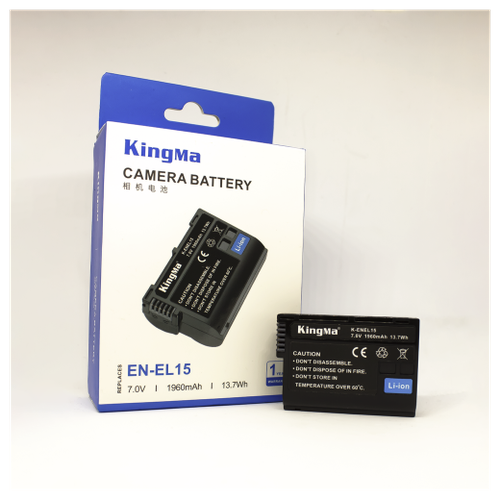 аккумулятор для камеры nikon en el15 2650mah Аккумулятор, сменная батарея Kingma EN-EL15 для фото/видео камер Nikon (1960 mAh)