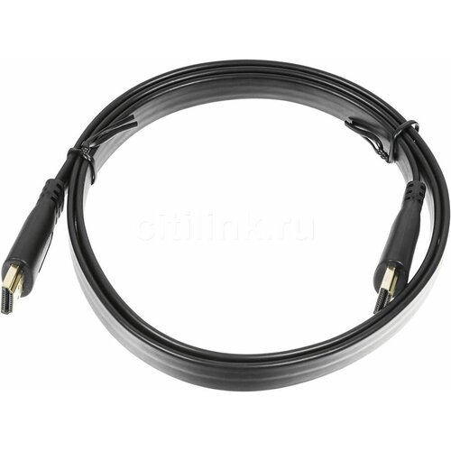Кабель аудио-видео Buro HDMI 1.4 Flat HDMI (m)/HDMI (m) 1м. черный (BHP HDMI 1) кабель аудио видео buro hdmi 1 4 hdmi m hdmi m 1 5м позолоченные контакты черный bhp