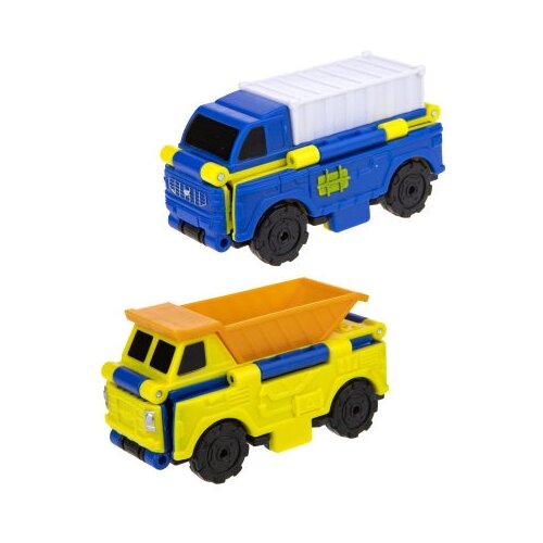 Автовывернушка Transcar Double, Автофургон - Самосвал, 8 см игрушечный транспорт 1 toy transcar double автофургон самосвал 8см