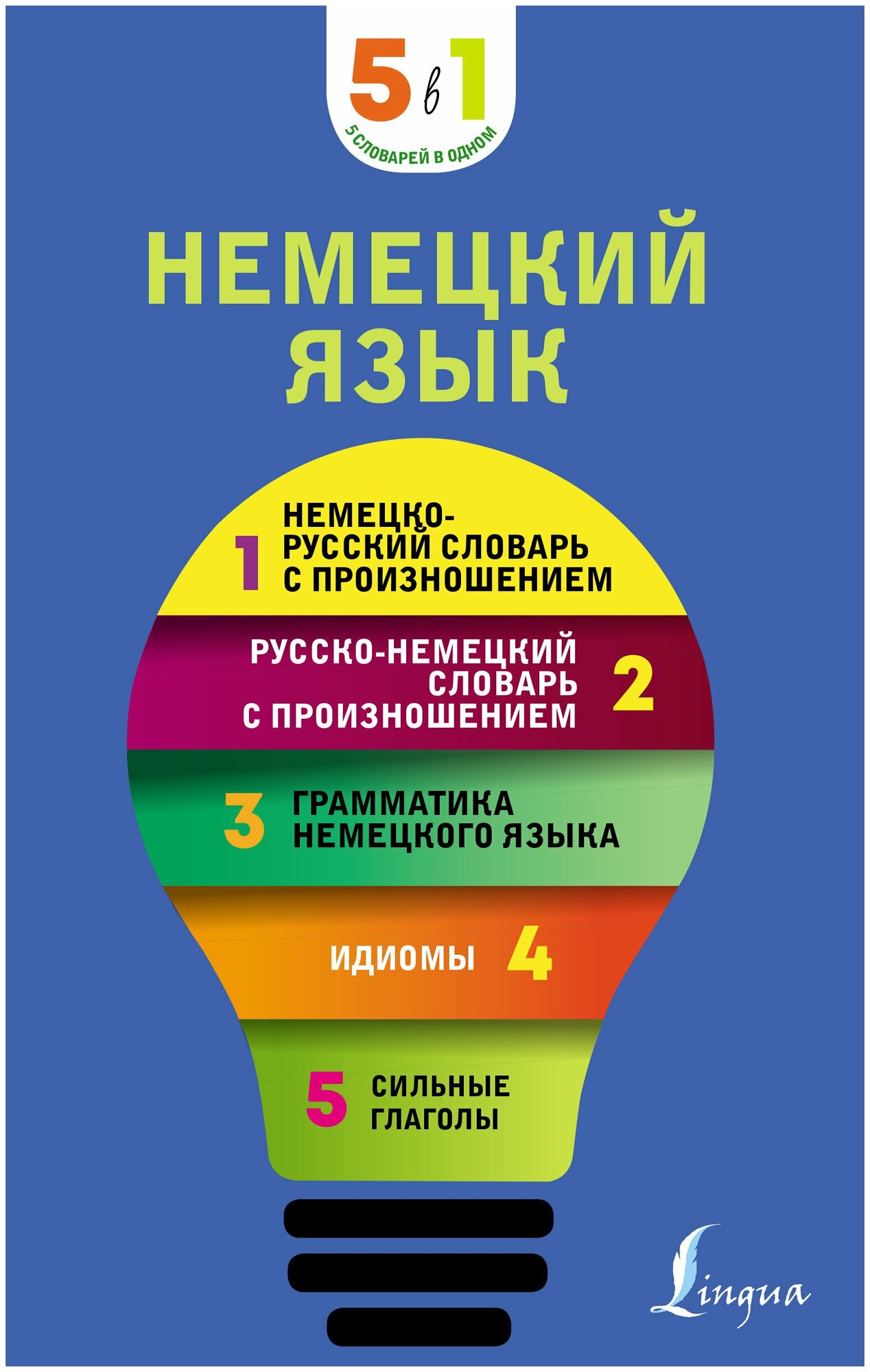 Немецкий язык. 5 в 1: немецко-русский и русско-немецкий словари с произношением грамматика немецкого языка идиомы сильные глаголы /