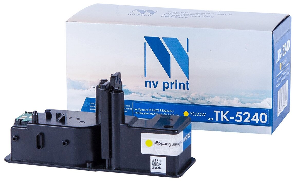 Тонер-картридж NV Print NV-TK5240Y для Kyocera ECOSYS M5526cdn, Kyocera ECOSYS P5026cdn (совместимый, жёлтый, 3000 стр.)