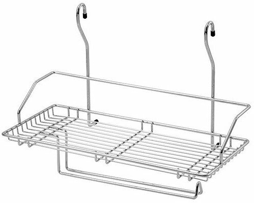 Полка на рейлинг одинарная + под бумажное полотенце AMIX (Польша) хром