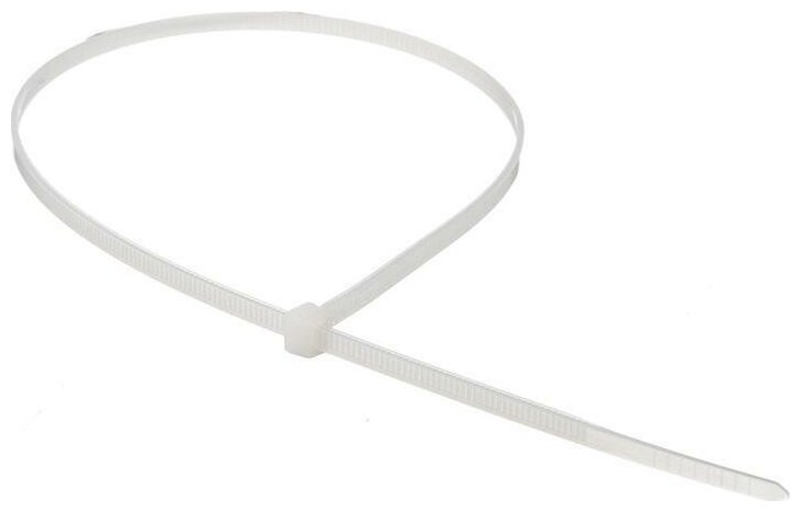 Стяжки / хомуты пластиковые кабельные, нейлон, 4х370, белые 100шт Fortisflex
