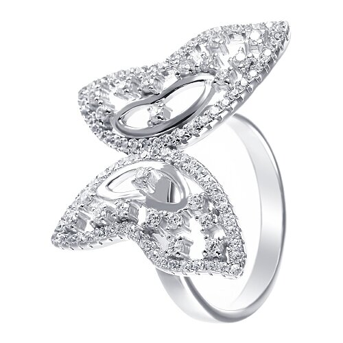 фото Element47 кольцо из серебра 925 пробы с фианитами ring-ko-001-wg, размер 17