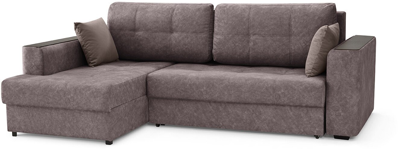 Угловой диван-кровать Hoff Аметист, правый угол, цвет серый