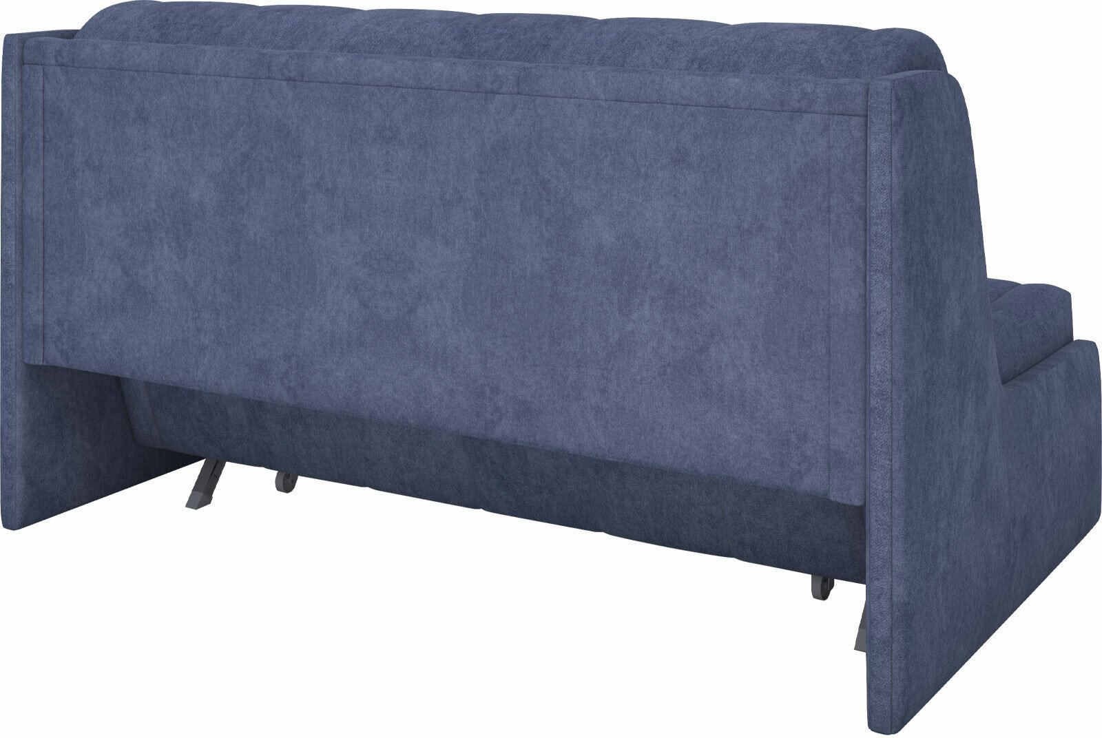 Прямой диван Первый Мебельный Валенсия Синий, велюр 160х205 см Без ящика - фотография № 3