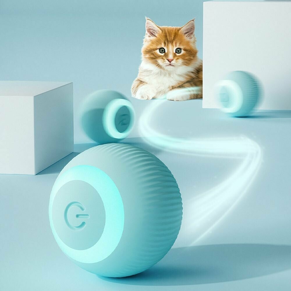 Игрушка для кошек дразнилка, умный мячик для кошки, автоматический интерактивный мячик для кошек. - фотография № 1